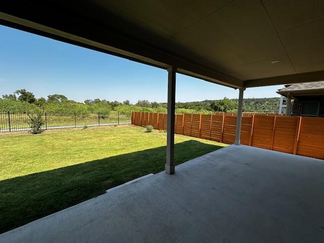 view of patio / terrace featuring a fenced backyard