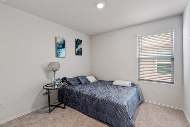 bedroom with carpet floors