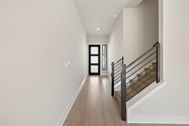 interior space featuring light wood-type flooring