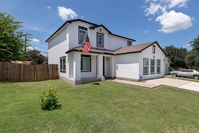 view of property with a front yard