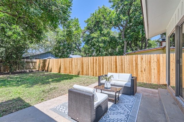 view of patio / terrace featuring outdoor lounge area