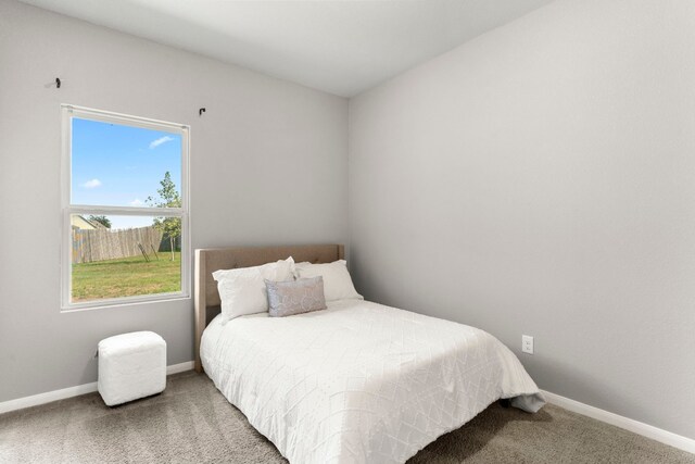 bedroom with carpet floors