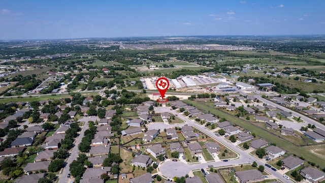 aerial view with a residential view