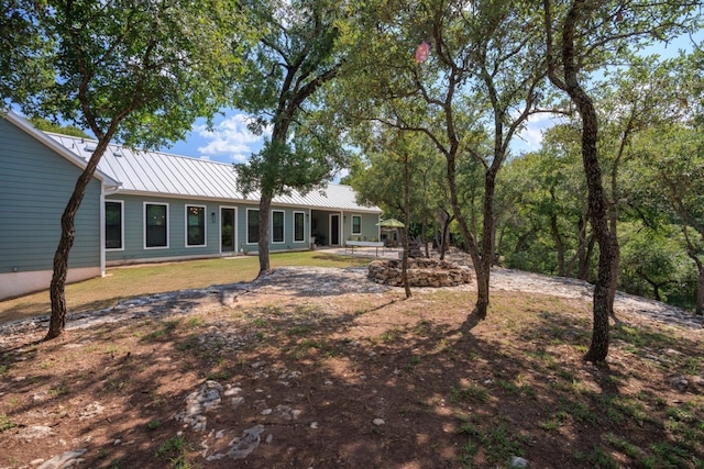 exterior space with a lawn