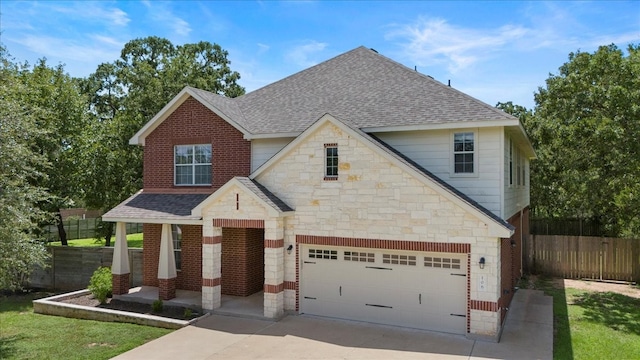 view of front of house featuring a garage