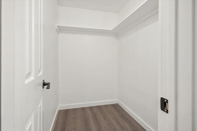 walk in closet featuring hardwood / wood-style floors