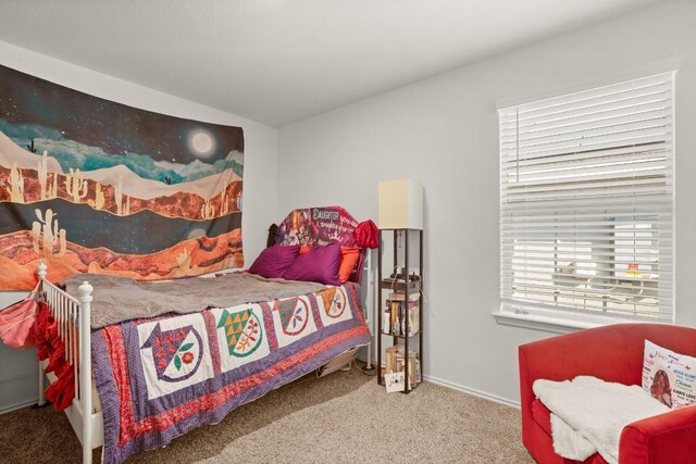 view of carpeted bedroom