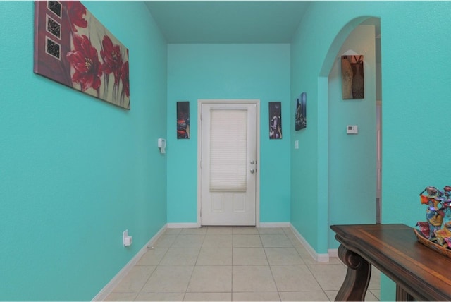 view of tiled foyer