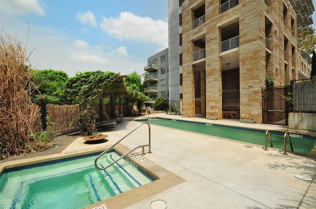 view of pool with a patio area