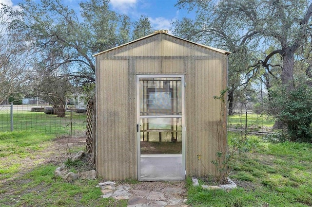 view of outbuilding