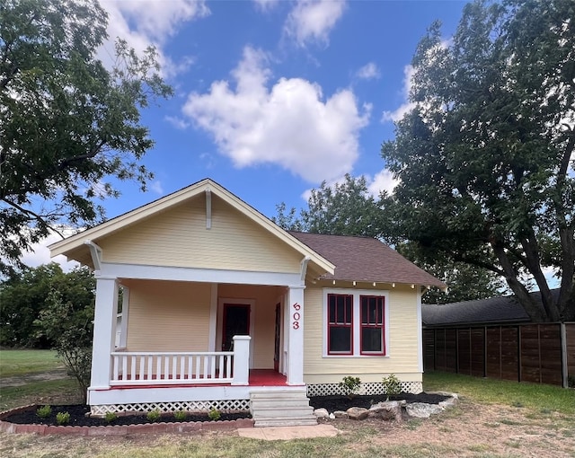 bungalow-style house featuring a porch