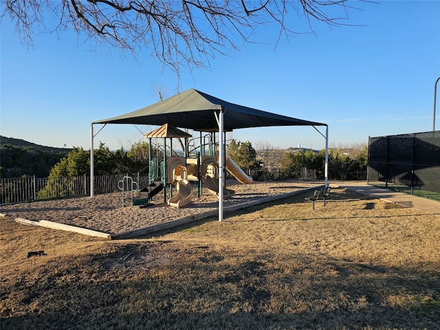 view of jungle gym