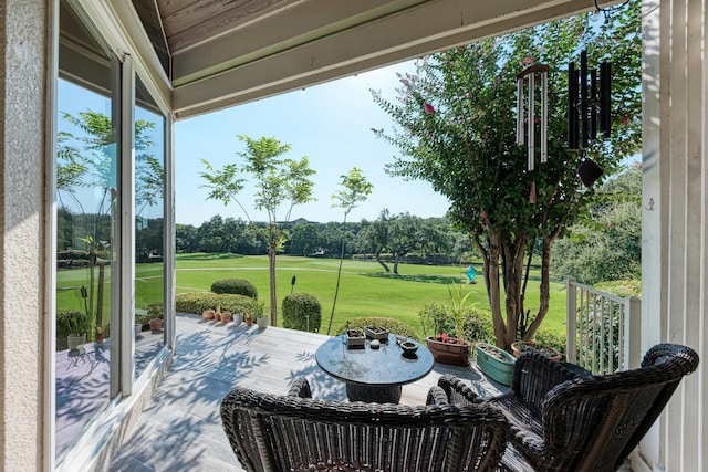 view of sunroom