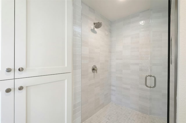 bathroom featuring walk in shower