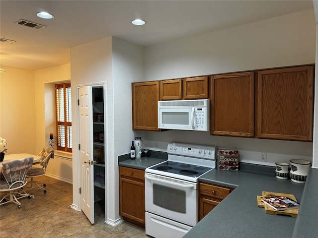 kitchen featuring white appliances