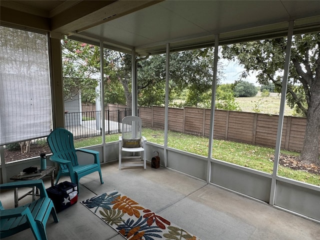 view of sunroom