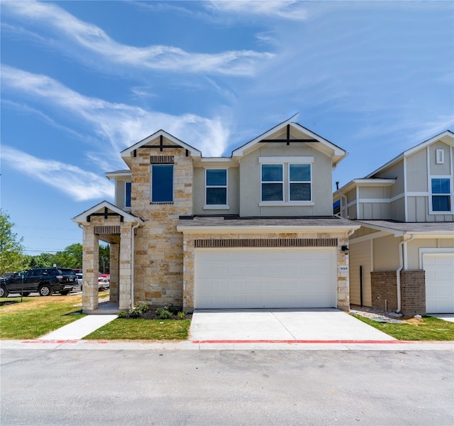 view of front of home featuring a garage