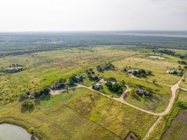 aerial view with a rural view