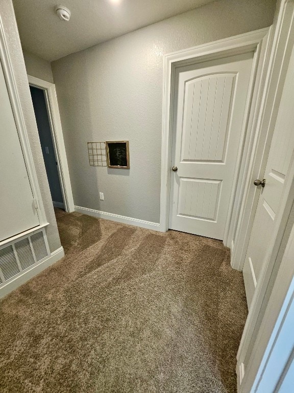 interior space featuring carpet floors