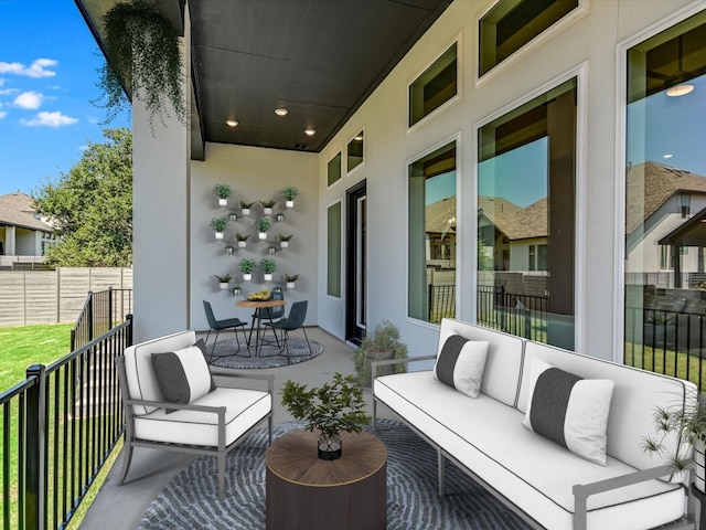 view of patio with outdoor lounge area