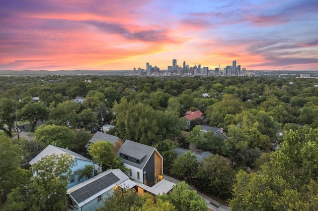 2118 Glendale Pl Unit 1, Austin, TX 78704 - aerial view at dusk of a view of skyline