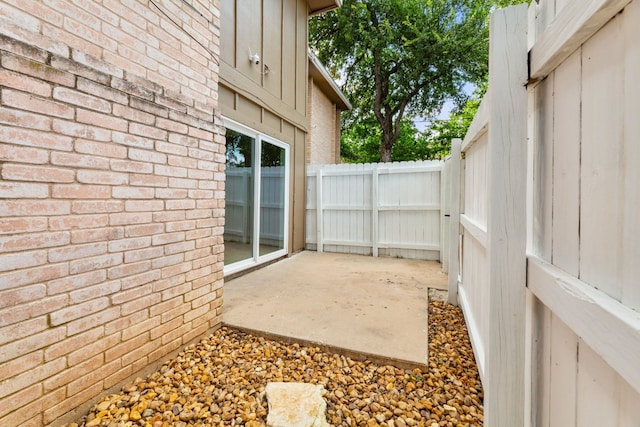 view of patio / terrace featuring a fenced backyard