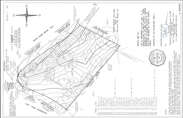 107 Blue Ridge Trl, Austin, TX 78746 - survey map / technical document