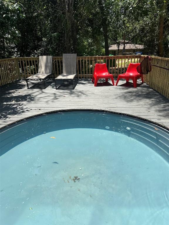 107 Blue Ridge Trl, Austin, TX 78746 - view of pool featuring a wooden deck