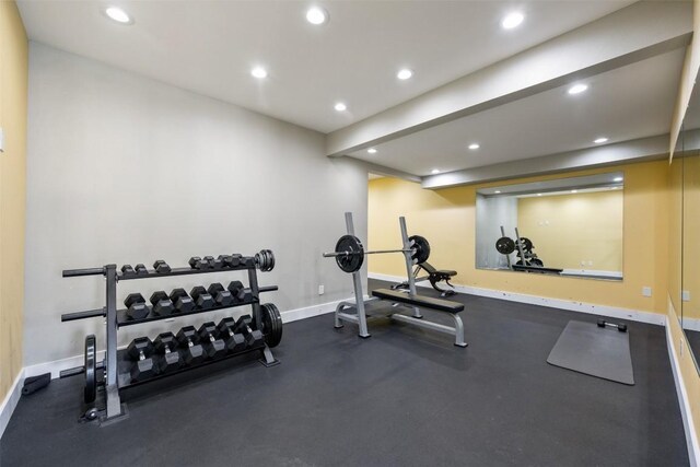 view of workout area