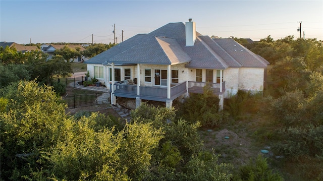 view of rear view of property