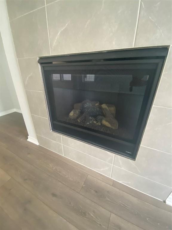 interior details with wood-type flooring