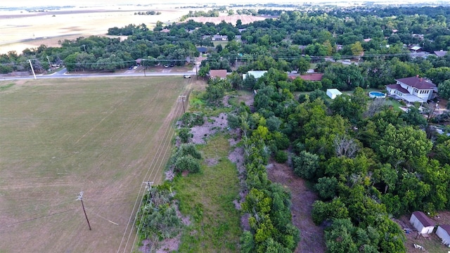 bird's eye view featuring a rural view