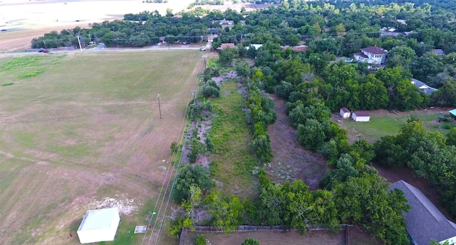 drone / aerial view with a rural view