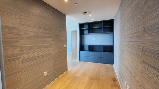 hall featuring light hardwood / wood-style flooring