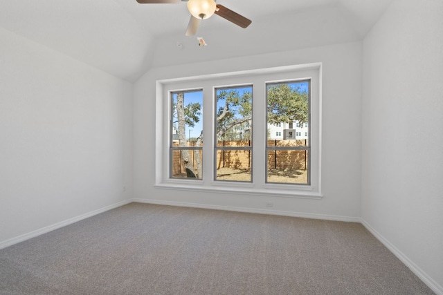 520 Raleigh Dr, Georgetown, TX 78633 - bonus room featuring light carpet, ceiling fan, and vaulted ceiling