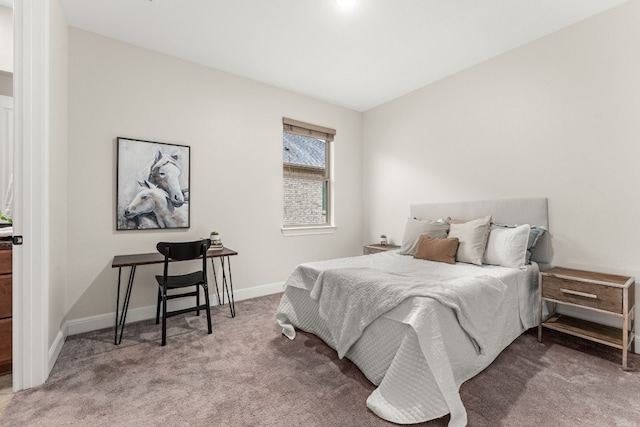 bedroom with carpet floors