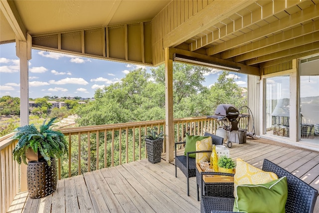 view of wooden deck