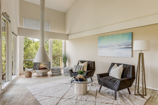 sunroom featuring vaulted ceiling