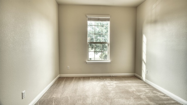 spare room featuring light colored carpet and a healthy amount of sunlight