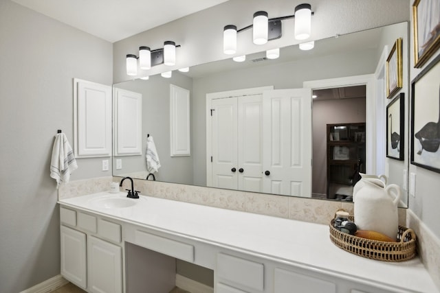 bathroom with vanity