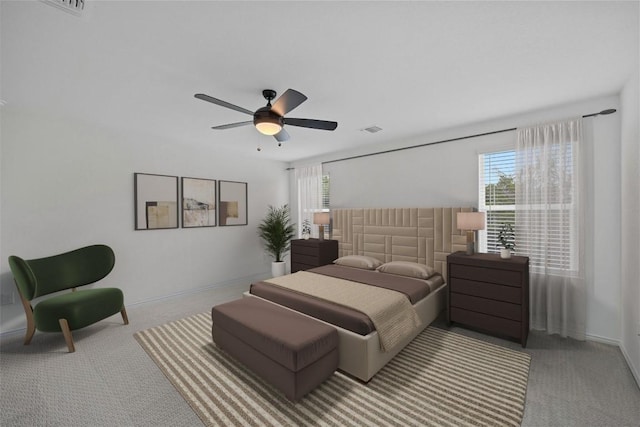 7005 Taruca Ln, Austin, TX 78736 - bedroom with carpet floors, a ceiling fan, and baseboards