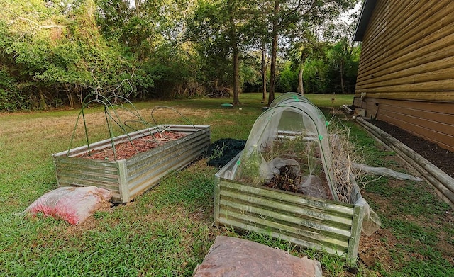 188 W Kaanapali Ln, Bastrop, TX 78602 - view of green lawn featuring a vegetable garden