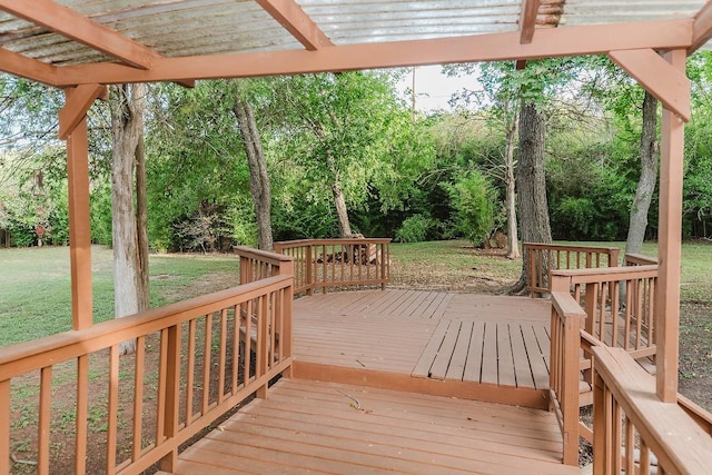 188 W Kaanapali Ln, Bastrop, TX 78602 - deck with a pergola and a lawn