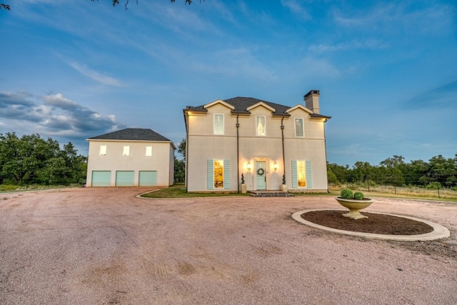 view of front of home featuring a garage