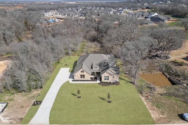 aerial view featuring a residential view