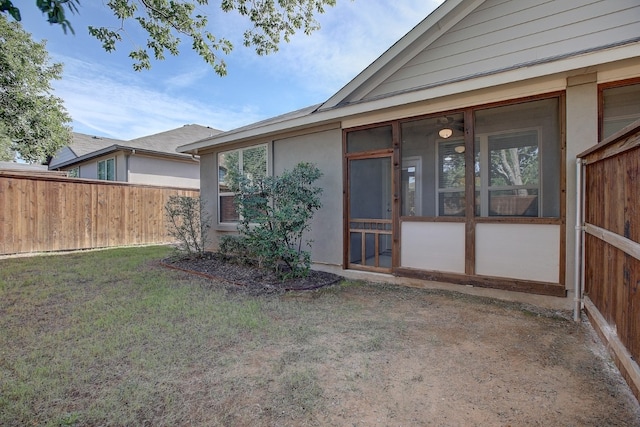 exterior space featuring a yard