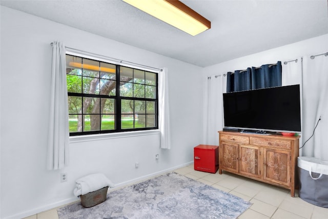 interior space with light tile patterned floors