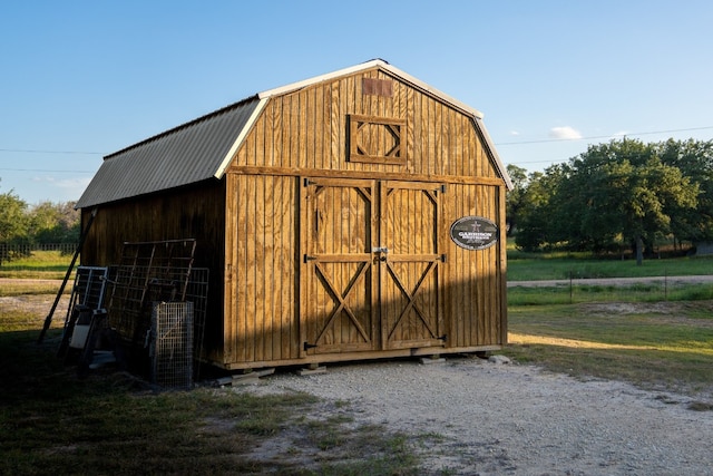 view of outdoor structure