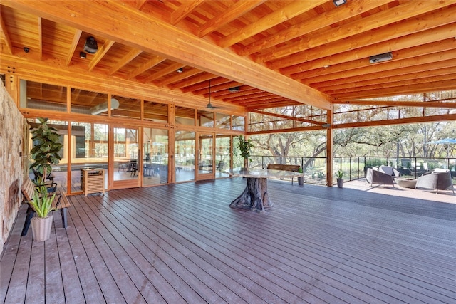 deck featuring an outdoor hangout area