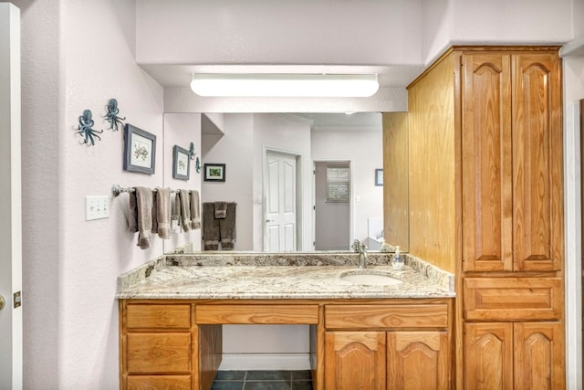 bathroom featuring vanity and tile patterned floors